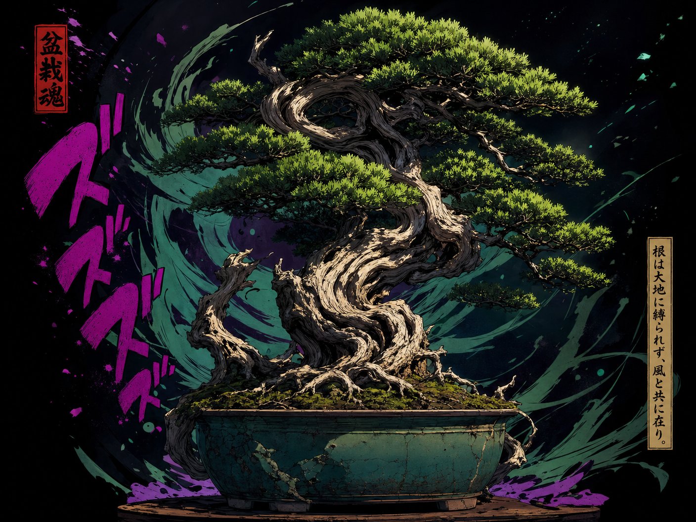 蜜桃传媒古树盆景植物视频